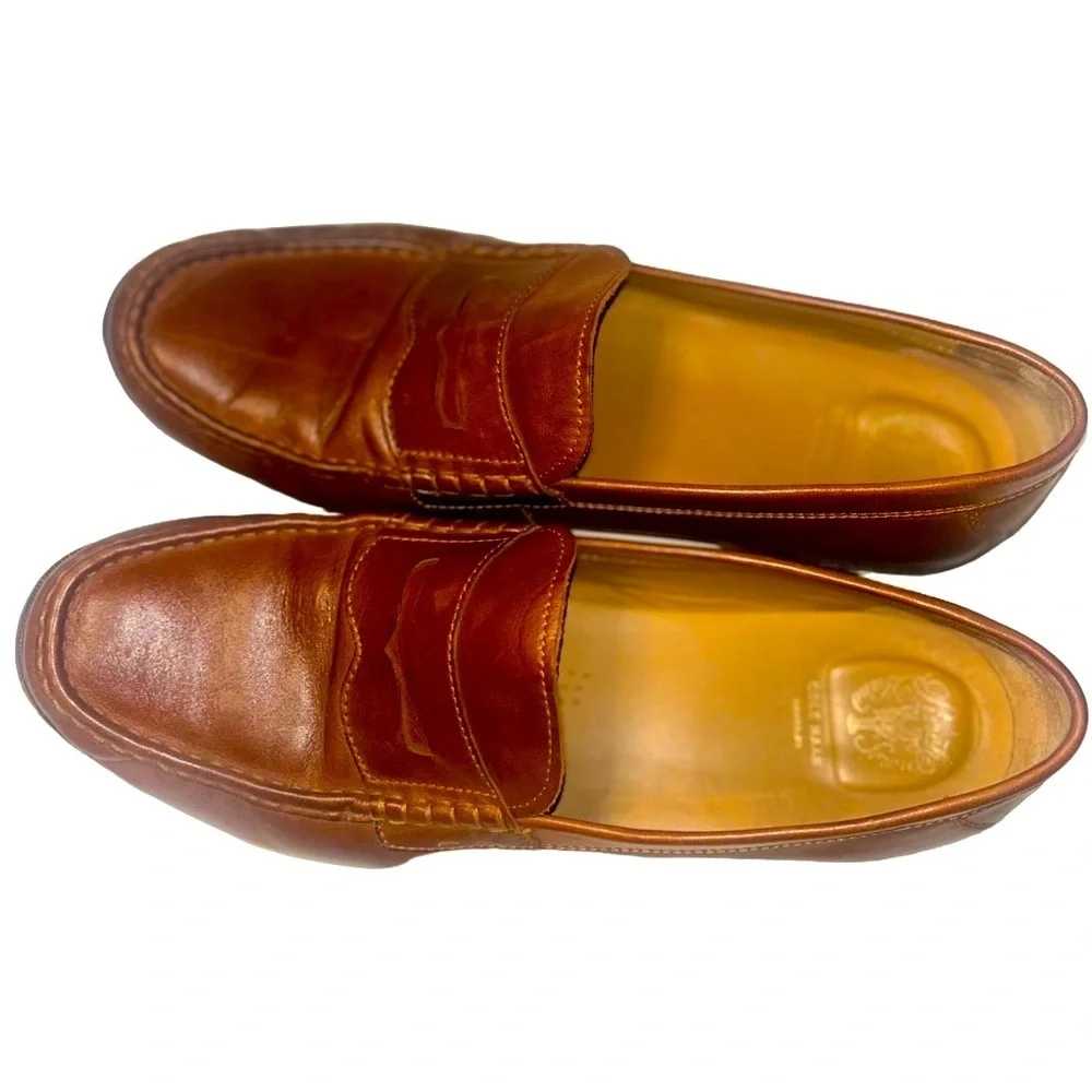 Cole Haan Grand Pinch Leather Slip On Loafers Lobster Logo Mens 13 Tan